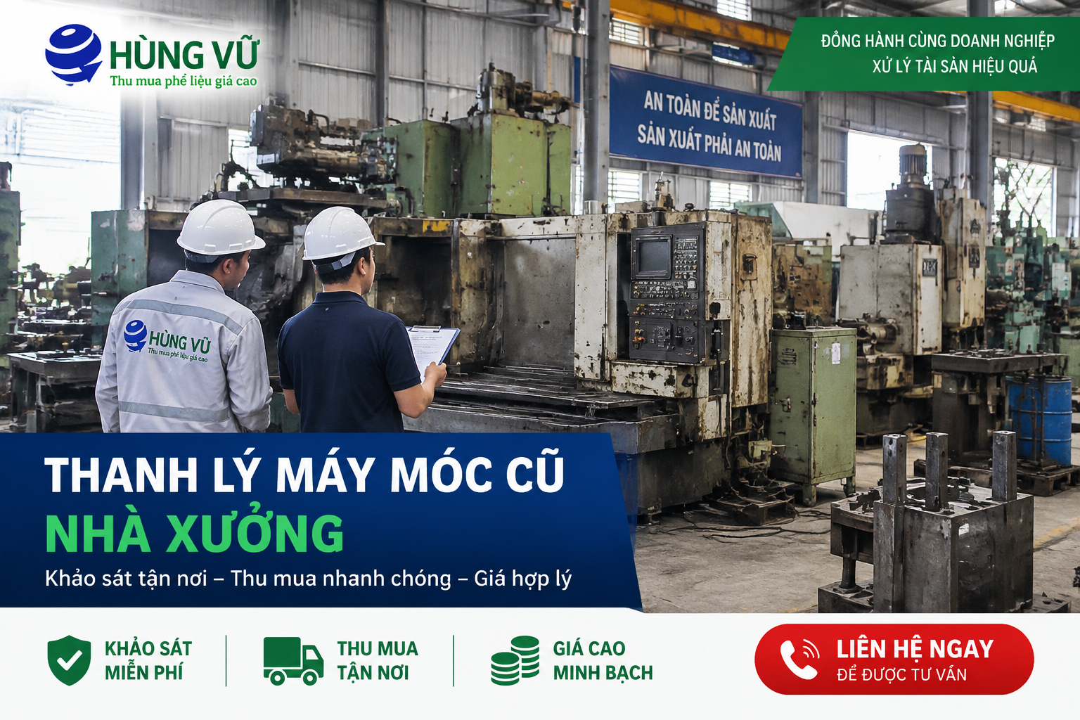 Thanh lý máy móc cũ tại nhà xưởng