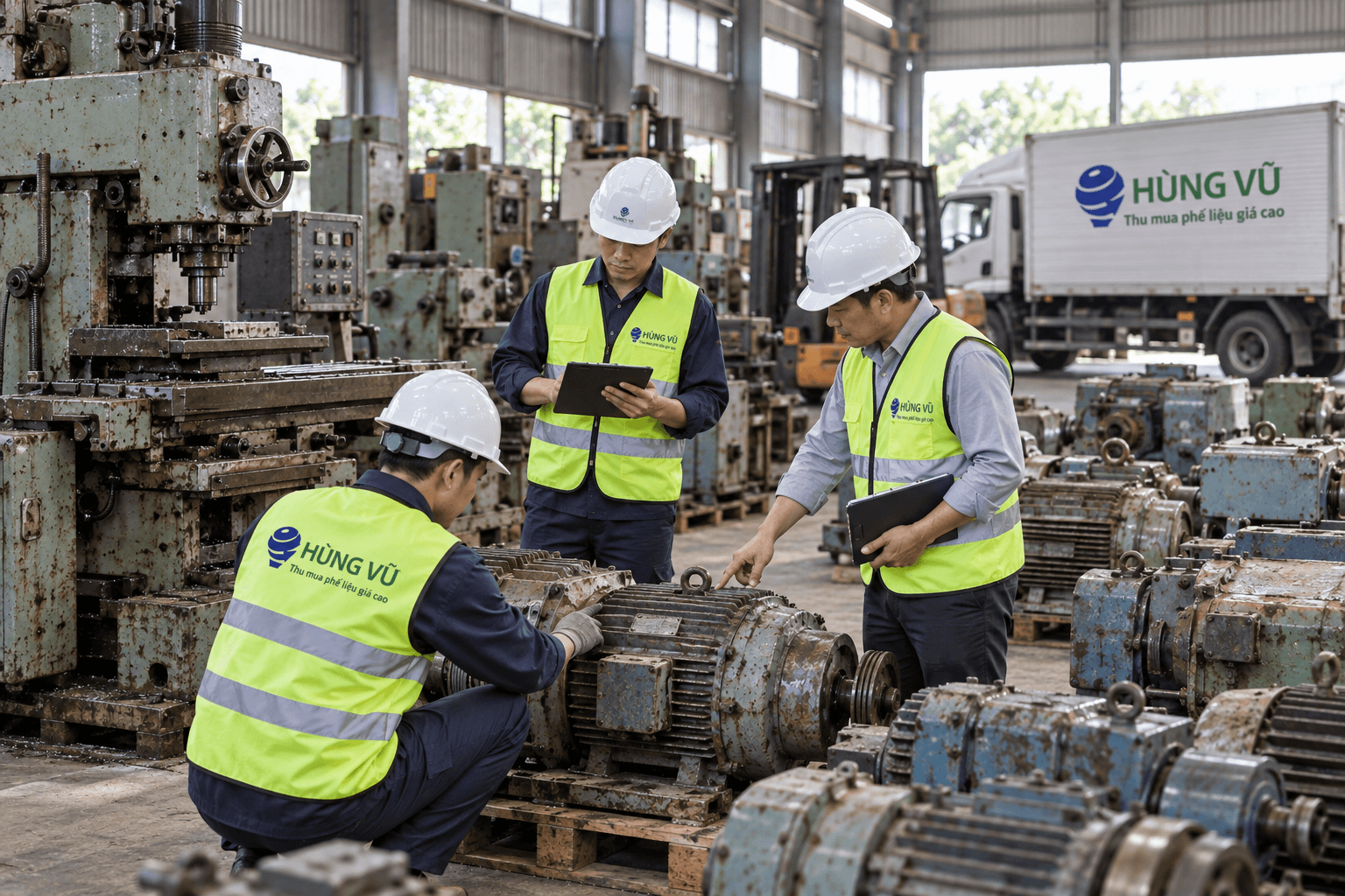 khảo sát máy móc công nghiệp cũ trước khi thanh lý