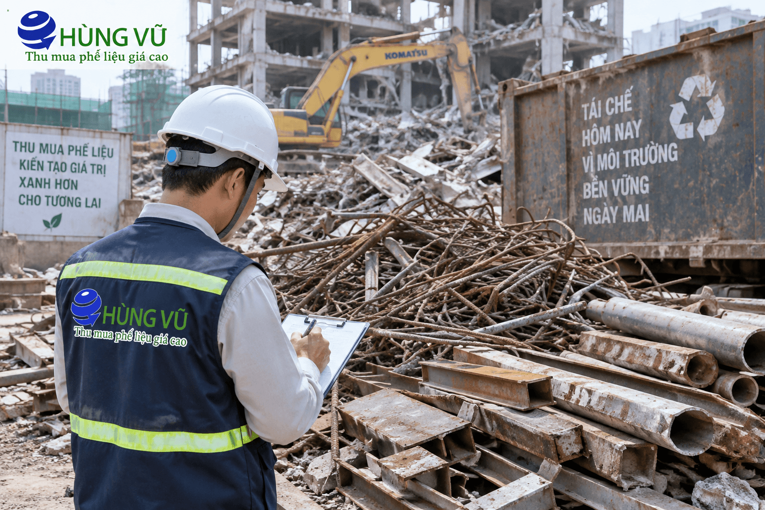 khảo sát phế liệu công trình trước khi thu gom