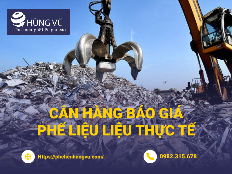 Cân hàng và xác nhận khối lượng phế liệu trước khi thanh toán