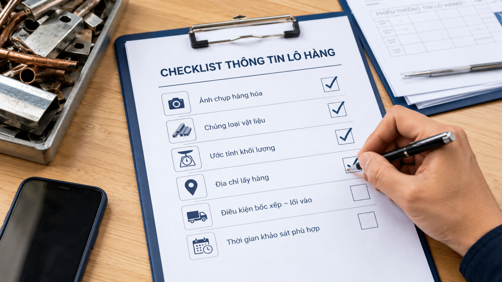 Checklist thông tin cần chuẩn bị trước khi bán phế liệu